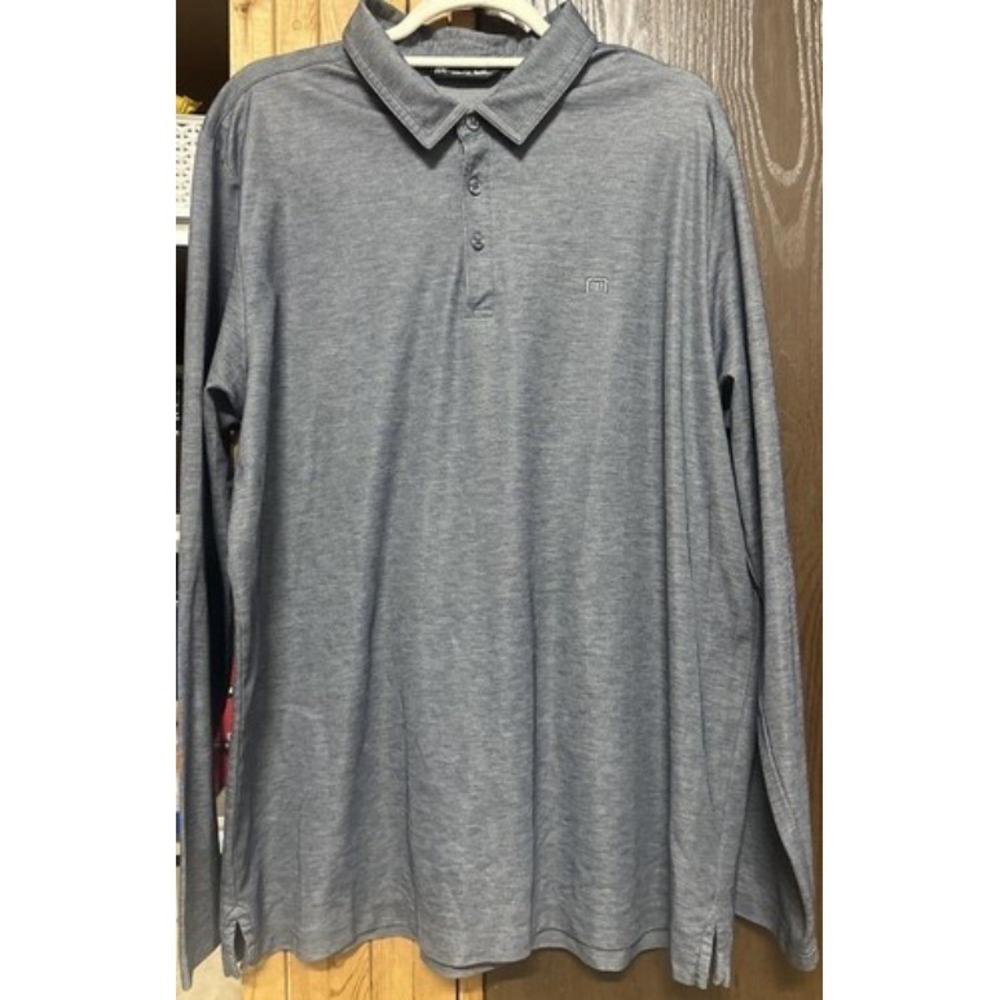 Travis Mathew Polo Shirt Men's Size XXL Golf Performance Collared Long Sleeve - Picture 9 of 10